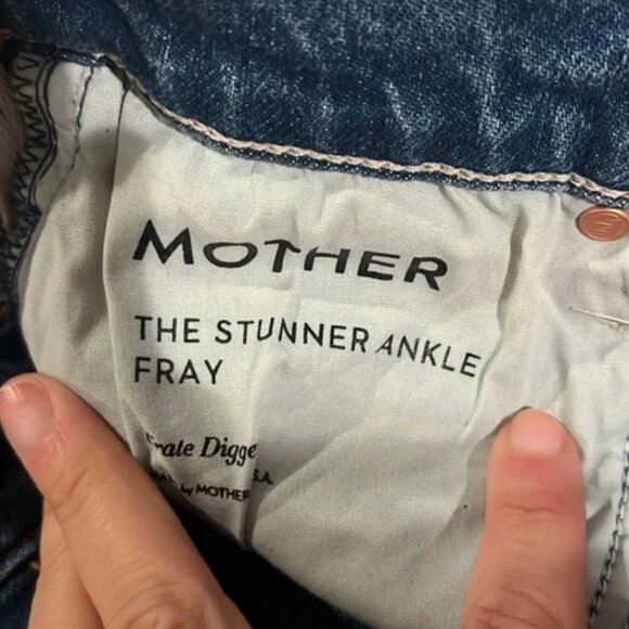 MOTHER DENIM The Stunner Ankle Fray Crate Digger 26 HARDLY WORN! $258 - Picture 10 of 15
